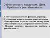 Себестоимость продукции. Цена. Прибыль и рентабельность