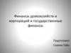 Финансы домохозяйств и корпораций и государственные финансы