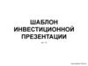 Шаблон инвестиционной презентации