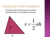 Площадь треугольника