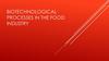 Biotechnological processes in the food industry