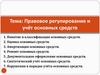 Правовое регулирование и учёт основных средств