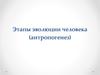 Этапы эволюции человека (антропогенез)