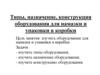 Типы, назначение, конструкция оборудования для намазки и упаковки в коробки