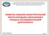 Развитие навыков самостоятельной работы младших школьников в процессе исследовательской деятельности