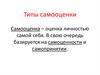 Типы самооценки