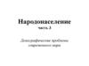 Народонаселение. Демографические проблемы современного мира (часть 3)