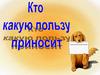 Кто какую пользу приносит (картинки)