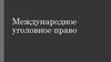 Международное уголовное право