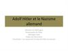 Adolf Hitler et le Nazisme allemand