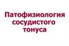 Патофизиология сосудистого тонуса