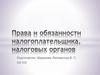 Права и обязанности налогоплательщика, налоговых органов