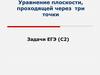 Уравнение плоскости, проходящей через три точки