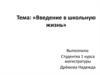 Программа курса Г.А. Цукерман "Введение в школьную жизнь"