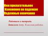 Имя прилагательное. Изменение по падежам. Падежные окончания