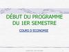 Cours d’economie