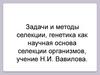 Задачи и методы селекции, генетика как научная основа селекции организмов