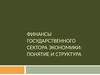 Финансы государственного сектора экономики: понятие и структура