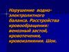 Нарушение водно-электролитного баланса. Расстройства кровообращения