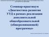 Диагностика развития УУД в рамках реализации дополнительной общеобразовательной (общеразвивающей) программы