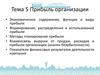 Прибыль организации. Тема 5