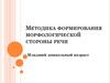Методика формирования морфологической стороны речи