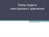 Этапы подачи электронного заявления