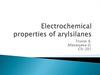 Electrochemical properties of arylsilanes