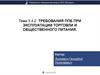 Требования  ППБ при эксплуатации торговли и общественного питания. Тема 3.4.2