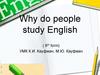 Why do people study English