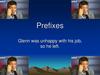 Prefixes