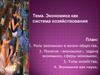 Экономика, как система хозяйствования
