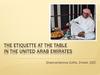 The etiquette at the table in the United Arab Emi