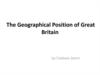The Geographical Position of Great Britain