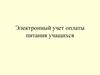 Портал «Школьное Питание». Электронный учет оплаты питания учащихся