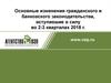 Основные изменения гражданского и банковского законодательства, вступившие в силу в 2018 году