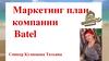 Маркетинг план компании Batel
