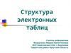 Структура электронных таблиц