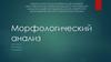 Морфологический анализ