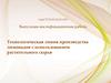 Технологическая линия производства лимонадов с использованием растительного сырья