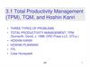 Total Productivity Management (TPM), TQM, and Hoshin Kanri