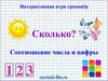 Интерактивная игра-тренажёр. Сколько? Соотношение числа и цифры