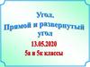 Угол. Прямой и развернутый угол. 5 класс