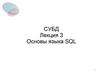 Основы языка SQL