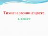 Тихие и звонкие цвета