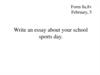 Write an essay about your school sports day