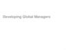 Developing Global Managers