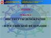 Институты демократии в РФ. (Тема 4)