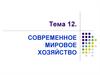 Современное мировое хозяйство.  Тема 12