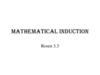 Mathematical Induction